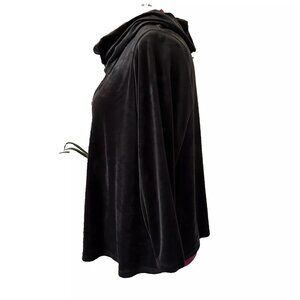 J. Jill Black Velour Cowl Neck Tunic plus size 3X